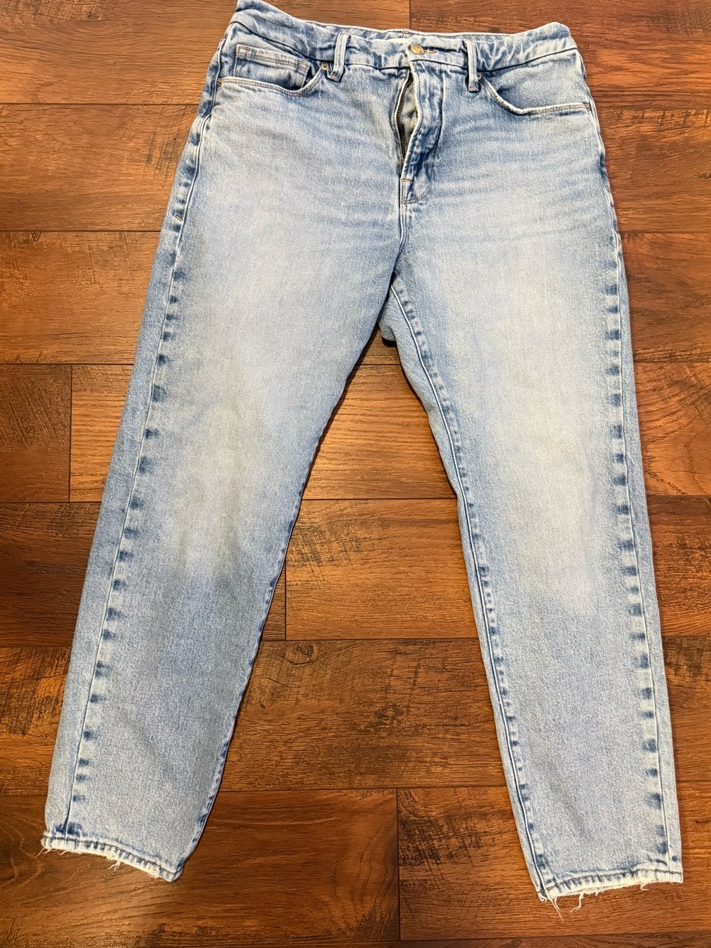 Good American weekender straight leg jeans